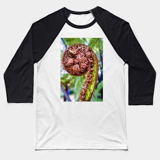 Unfurling Fern Frond Baseball T-Shirt